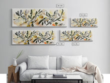 Carregar imagem no visualizador da galeria, Apple Tree Leaves Wall Art, Ready To Hang Canvas Print, Panoramic Art, Floral Arrangement Wall Decor

