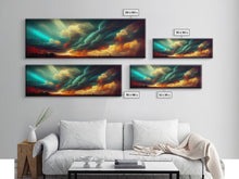 Carregar imagem no visualizador da galeria, A Rain Storm, Texas Art, Framed Canvas Print, Panoramic Wall Art, Extra Large Art, Huge Wall Art, Above Couch / Sofa Living Room Art
