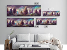 Load image into Gallery viewer, RPG Art, High Fantasy Forest Wall Art, Ready To Hang Canvas Print, Panoramic Art, Fantasy RPG Concept Art
