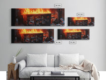 Carregar imagem no visualizador da galeria, A Dumpster Fire, Canvas Wall Art, Modern Art, Urban Art, Wall Print

