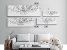 Load image into Gallery viewer, Panoramic Birmingham City Map, Alabama Art, Map Print, Minimalist Wall Art, Canvas Art, Housewarming Gift, Street Map Art, Closing Gift
