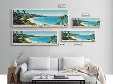 Carregar imagem no visualizador da galeria, Abaka Bay, Haiti Panoramic Print, Vacation Gift, Haiti Wall Art, Beach Painting, Beach Decor, Beach Or Lakehouse Art
