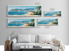 Carregar imagem no visualizador da galeria, Acapulco, Chile Panoramic Beach Print, Vacation Gift, Chile Wall Art, Beach Painting, Beach Decor, Beach Painting
