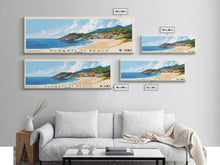 Carregar imagem no visualizador da galeria, Alaçatı 11 Beach, Turkey Panoramic Beach Print, Vacation Gift, Turkey Wall Art, Beach Painting, Beach Decor, Beach Painting
