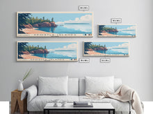Carregar imagem no visualizador da galeria, Apostle Islands, Wisconsin Panoramic Beach Print, Vacation Gift, Wisconsin Wall Art, Beach Painting, Beach Decor, Beach Painting
