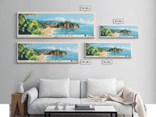 Carregar imagem no visualizador da galeria, Bahia Inglesa, Chile Panoramic Beach Print, Vacation Gift, Chile Wall Art, Framed Canvas Print, Framed Beach Painting
