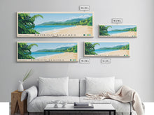 Carregar imagem no visualizador da galeria, Bamboo Beaches, Jamaica Panoramic Print, Vacation Gift, Jamaica Wall Art, Beach Painting, Beach Decor, Large Wall Art, Wood Frame Art

