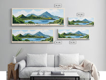 Load image into Gallery viewer, Banda Islands, Indonesia Panoramic Beach Print, Vacation Gift, Indonesia Wall Art, Framed Canvas Print, Framed Beach Painting
