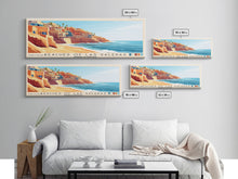 Carregar imagem no visualizador da galeria, Beaches of Las Galeras, Dominican Republic Panoramic Beach Print, Vacation Gift, Dominican Republic Wall Art, Framed Canvas Print, Framed Beach Painting
