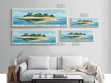 Load image into Gallery viewer, Benguerra Island, Mozambique Panoramic Print, Vacation Gift, Mozambique Wall Art, Beach Painting, Beach Decor, Large Wall Art, Wood Frame Art
