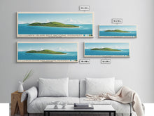 Carregar imagem no visualizador da galeria, Buck Island Reef National Monument, US Virgin islands Panoramic Beach Print, Vacation Gift, US Virgin islands Wall Art, Framed Canvas Print, Framed Beach Painting
