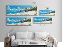 Carregar imagem no visualizador da galeria, Cabbage Beach, Bahamas Panoramic Beach Print, Vacation Gift, Bahamas Wall Art, Beach Painting, Beach Decor, Beach Painting
