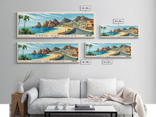Carregar imagem no visualizador da galeria, Cabo San Lucas, Mexico Panoramic Print, Vacation Gift, Mexico Wall Art, Beach Painting, Beach Decor, Beach Or Lakehouse Art
