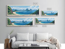 Carregar imagem no visualizador da galeria, Cairu Archipelago, Brazil Panoramic Print, Vacation Gift, Brazil Wall Art, Beach Painting, Beach Decor, Large Wall Art, Wood Frame Art
