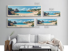 Carregar imagem no visualizador da galeria, Cala Pregonda, Spain Panoramic Print, Vacation Gift, Spain Wall Art, Beach Painting, Beach Decor, Beach Or Lakehouse Art
