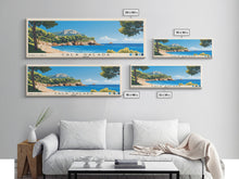 Carregar imagem no visualizador da galeria, Cala Salada, Spain Panoramic Beach Print, Vacation Gift, Spain Wall Art, Beach Painting, Beach Decor, Beach Painting
