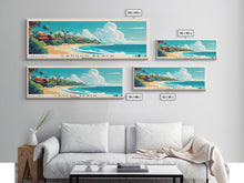 Carregar imagem no visualizador da galeria, Canggu Beach, Indonesia Panoramic Print, Vacation Gift, Indonesia Wall Art, Beach Painting, Beach Decor, Beach Or Lakehouse Art
