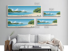 Cargar imagen en el visor de la galería, Cayo Paraiso, Dominican Republic Panoramic Beach Print, Vacation Gift, Dominican Republic Wall Art, Beach Painting, Beach Decor, Beach Painting

