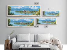 Cargar imagen en el visor de la galería, Chiemsee, Germany Panoramic Print, Vacation Gift, Germany Wall Art, Beach Painting, Beach Decor, Beach Or Lakehouse Art
