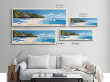 Cargar imagen en el visor de la galería, Cocoa Island, Maldives Panoramic Print, Vacation Gift, Maldives Wall Art, Beach Painting, Beach Decor, Large Wall Art, Wood Frame Art
