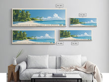 Cargar imagen en el visor de la galería, Cocos (Keeling) Islands, Australia Panoramic Beach Print, Vacation Gift, Australia Wall Art, Framed Canvas Print, Framed Beach Painting
