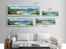 Load image into Gallery viewer, Coiba Island, Panamá Panoramic Beach Print, Vacation Gift, Panamá Wall Art, Beach Painting, Beach Decor, Beach Painting
