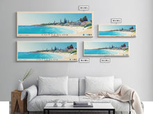 Load image into Gallery viewer, Cottesloe, Australia Panoramic Print, Vacation Gift, Australia Wall Art, Beach Painting, Beach Decor, Large Wall Art, Wood Frame Art
