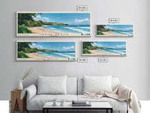 Load image into Gallery viewer, Crane Beach, Barbados Panoramic Beach Print, Vacation Gift, Barbados Wall Art, Beach Painting, Beach Decor, Beach Painting
