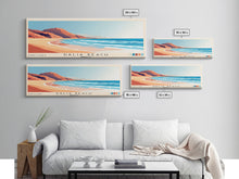 Load image into Gallery viewer, Dalia Beach, Morocco Panoramic Beach Print, Vacation Gift, Morocco Wall Art, Beach Painting, Beach Decor, Beach Painting
