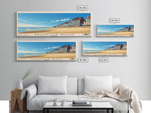 Load image into Gallery viewer, Deauville Beach, France Panoramic Print, Vacation Gift, France Wall Art, Vacation Wall Art, Vacatation Memories, Beach Decor, Beach Or Lakehouse Art
