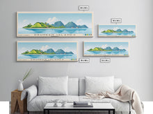 Load image into Gallery viewer, Drunken Islands, Venezuela Panoramic Print, Vacation Gift, Venezuela Wall Art, Vacation Wall Art, Vacatation Memories, Beach Decor, Beach Or Lakehouse Art

