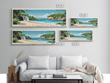 Load image into Gallery viewer, Dunn’s River Falls Beach, Jamaica Panoramic Beach Print, Vacation Gift, Jamaica Wall Art, Beach Painting, Beach Decor, Beach Painting
