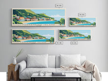 Carregar imagem no visualizador da galeria, Fernandina Island, Ecuador Panoramic Beach Print, Vacation Gift, Ecuador Wall Art, Framed Canvas Print, Framed Beach Painting
