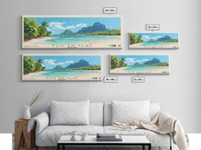 Load image into Gallery viewer, Flic en Flac, Mauritius Panoramic Print, Vacation Gift, Mauritius Wall Art, Vacation Wall Art, Vacatation Memories, Beach Decor, Beach Or Lakehouse Art
