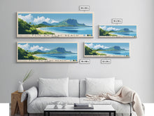 Cargar imagen en el visor de la galería, Flic en Flac Beach, Mauritius Panoramic Print, Vacation Gift, Mauritius Wall Art, Beach Painting, Beach Decor, Beach Or Lakehouse Art
