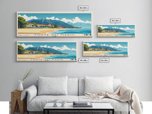 Load image into Gallery viewer, Forte dei Marmi, Italy Panoramic Beach Print, Vacation Gift, Italy Wall Art, Framed Canvas Print, Framed Beach Painting
