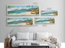 Carregar imagem no visualizador da galeria, Gili Trawangan, Indonesia Panoramic Print, Vacation Gift, Indonesia Wall Art, Beach Painting, Beach Decor, Large Wall Art, Wood Frame Art
