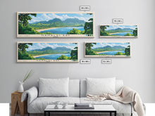 Cargar imagen en el visor de la galería, Hanalei Bay, Hawaii Panoramic Print, Vacation Gift, Hawaii Wall Art, Beach Painting, Beach Decor, Large Wall Art, Wood Frame Art
