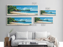 Cargar imagen en el visor de la galería, Hispaniola, Dominican Republic Panoramic Print, Vacation Gift, Dominican Republic Wall Art, Beach Painting, Beach Decor, Beach Or Lakehouse Art
