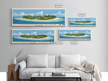 Load image into Gallery viewer, Honeymoon Island, Cook Islands Panoramic Print, Vacation Gift, Cook Islands Wall Art, Vacation Wall Art, Vacatation Memories, Beach Decor, Beach Or Lakehouse Art
