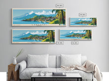 Load image into Gallery viewer, Labengki, Indonesia Panoramic Beach Print, Vacation Gift, Indonesia Wall Art, Framed Canvas Print, Framed Beach Painting
