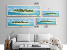 Load image into Gallery viewer, Ukulhas Island, Maldives Panoramic Print, Vacation Gift, Maldives Wall Art, Vacation Wall Art, Vacatation Memories, Beach Decor, Beach Or Lakehouse Art
