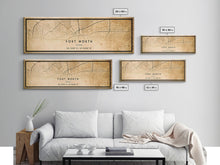 Load image into Gallery viewer, Fort Worth Panoramic map print poster or framed canvas, Texas map print poster canvas, Fort Worth city map print poster canvas, Panther City
