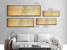 Load image into Gallery viewer, Panoramic Portland Oregon Street Map, Framed Canvas Art, Oregon United States Road Map Wall Art, Office Wall Art, Wall Decor for Office
