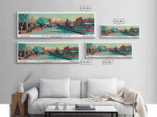 Carregar imagem no visualizador da galeria, Albuquerque New Mexico Panoramic Travel Poster Canvas Print
