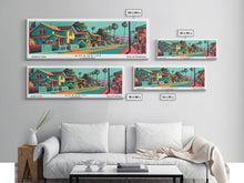 Carregar imagem no visualizador da galeria, Anaheim California Panoramic Travel Poster Canvas Print
