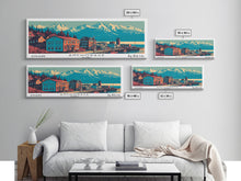 Carregar imagem no visualizador da galeria, Anchorage Alaska Panoramic Travel Poster Canvas Print
