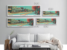 Carregar imagem no visualizador da galeria, Atlanta Georgia Panoramic Travel Poster Canvas Print
