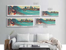 Carregar imagem no visualizador da galeria, Austin Texas Panoramic Travel Poster Canvas Print
