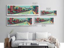 Load image into Gallery viewer, Baltimore Maryland Panoramic Travel Poster Canvas Print
